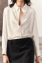 Фото #5 товара Рубашка slim-fit в блестящую полоску — zw collection ZARA