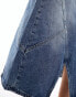 Фото #10 товара Mango cut about denim skirt in blue