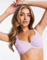 Ivory Rose Fuller Bust mix and match balconette bikini top in lilac crinkle