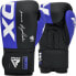 Боксерские перчатки из искусственной кожи RDX SPORTS REX F4 Сине-черный, 12 OZ - фото #1