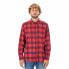 Фото #1 товара Рубашка мужская Hurley Portland Organic Багровый красный