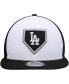 Фото #4 товара Men's White and Black Los Angeles Dodgers 2022 Clubhouse Trucker 9FIFTY Snapback Hat