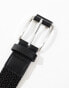 River Island elastic webbing belt in black