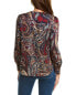 Фото #2 товара Топ женская блузка с карманами Jones New York Simplified Pocket красная размер XS