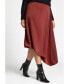 Plus Size Peaked Drape Skirt - 14, Fired Brick