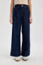 Wide Leg Yüksek Bel Geniş Paça Crop Jean Pantolon C3840ax24sp