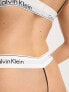 Calvin Klein mesh high leg string thong in mono heart print