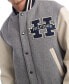 ფოტო #5 პროდუქტის Men's Leather Varsity Jacket