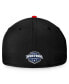 ფოტო #4 პროდუქტის Men's Black, Red Chicago Blackhawks Fundamental 2-Tone Flex Hat