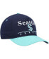 Фото #4 товара Men's Deep Sea Blue, Light Blue Seattle Kraken Super Hitch Adjustable Snapback Hat