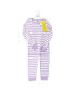 ფოტო #10 პროდუქტის Baby Boys Cotton Pajama Set, Lilac Stripe