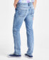 Men's Straight Fit Tufts Blue Jeans, Created for Macy's Tufts, 32 - фото #6