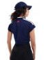 Adidas Performance tiro cut 3-stripes crop jersey in blue Team Marineblau 2/Weiß/Wette, XS - фото #3