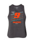 Women's Heather Charcoal Chase Elliott Hooters Racer Back Tank Top