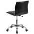 Фото #2 товара Low Back Designer Armless Black Ribbed Swivel Task Chair