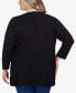 Фото #2 товара Plus Size Stud Embellished Tunic Sweater