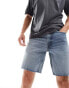 Фото #2 товара Levi's 468 stay loose denim shorts in light blue wash