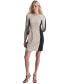 Фото #1 товара Women's Colorblocked Long-Sleeve Sheath Dress