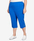 ფოტო #5 პროდუქტის Plus Size Tradewinds Button Hem Capri Pants