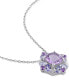 ფოტო #3 პროდუქტის Amethyst (1-7/8 ct. t.w.) & Tanzanite (1 ct. t.w.) 18" Pendant Necklace in Sterling Silver