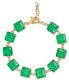 ფოტო #1 პროდუქტის Gold-Tone Stone Station Flex Bracelet, Created for Macy's