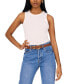 ფოტო #1 პროდუქტის Women's Cutout Rib Knit Cotton Tank Top