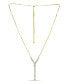 ფოტო #3 პროდუქტის Round Pear Linear Y Adjustable Necklace (7 ct. t.w.) in 18K Sterling Silver or Sterling Silver