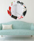 Boss Lady Round Beveled Wall Mirror on Free Floating Reverse Printed Tempered Art Glass, 36" x 36" x 0.4"