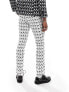 Фото #7 товара Twisted Tailor munro houndstooth suit trousers in black and white