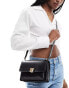 Фото #1 товара Accessorize crossbody bag with gold clasp in black