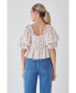 ფოტო #3 პროდუქტის Women's Floral Print Satin Top