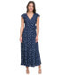ფოტო #1 პროდუქტის Women's Printed Ruffle-Sleeve Tiered-Skirt Maxi Dress