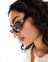 AIRE supernova slim oval sunglasses in tortoiseshell