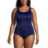 Фото #4 товара Plus Size Long Chlorine Resistant Soft Cup Tugless Sporty One Piece Swimsuit