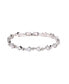 XO Tennis Bracelet for Women with Round Cut White Diamond Cubic Zirconia Stones