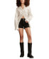 ფოტო #1 პროდუქტის Women's High Rise Seamed Denim Shorts