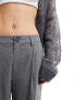 Фото #7 товара Stradivarius tailored wide leg dad trouser in grey