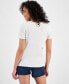 ფოტო #2 პროდუქტის Women's Embroidered Tiger Daisy Short-Sleeve T-Shirt