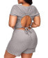 ფოტო #4 პროდუქტის Plus Size Lilliana T-Shirt & Shorts Set