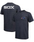 Men's Navy Chicago White Sox Throwback Logo Tri-Blend T-shirt