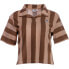 Фото #1 товара Топ PUMA Downtown Striped Towelling Cropped Polo Brown