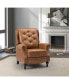 Cailin Genuine Leather Recliner with Tufted Back