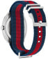 ფოტო #3 პროდუქტის Men's GG2570 Swiss Blue-Red-Blue Web Nylon Strap Watch 41mm YA142304