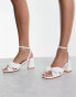 Фото #3 товара Glamorous mid heel sandals with bow in white