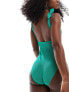 & Other Stories crinkle swimsuit in green