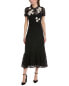 Red Valentino Midi Dress Women's Black 42