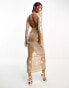 Фото #6 товара Barot sequin maxi dress in cream