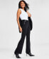 Фото #3 товара Women's Pull-On Sailor-Button Flare Jeans, Created for Macy's