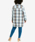 Фото #4 товара Plus Size Check Collared Shacket Jacket