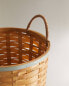 Round bamboo basket